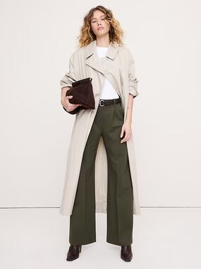 NWT! Banana Republic High Rise Wide Leg Drapey Ponte Pull on Pant - XS 875490